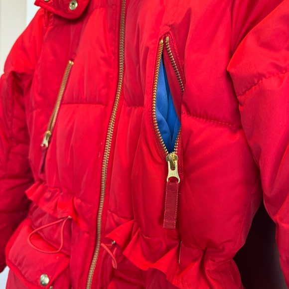 J. Crew Petite Chateau Puffer with Primaloft®. Size XXS, Red with gold hardware - Picture 9 of 16
